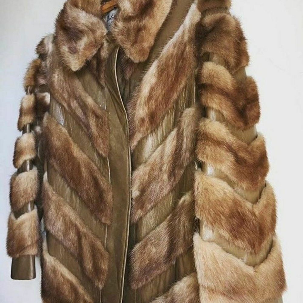Vintage mink/leather jacket.